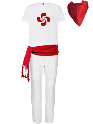Traje De Fiestas Blanco Adulto - Ropa San Fermin - Trajes Vascos Hombre