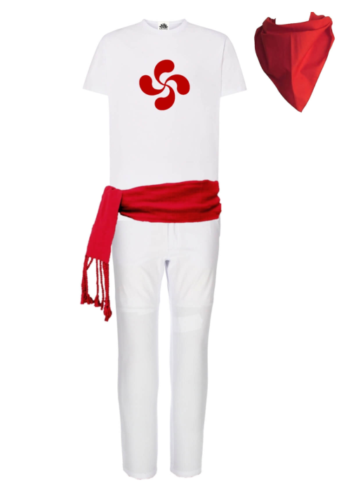 Traje De Fiestas Blanco Adulto - Ropa San Fermin - Trajes Vascos Hombre