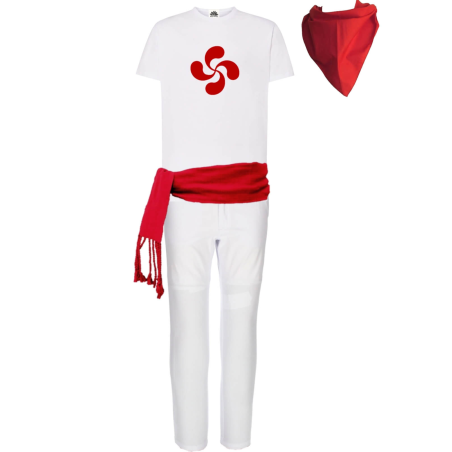 Traje De Fiestas Blanco Adulto - Ropa San Fermin - Trajes Vascos Hombre