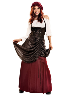 Disfraz de Tabernera Marron - Disfraces Medievales para Mujer