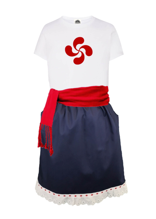 Conjunto Arrantzale Lauburu Niña - Trajes regionales Vascos