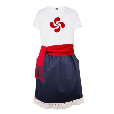 Conjunto Arrantzale Lauburu Niña - Trajes regionales Vascos