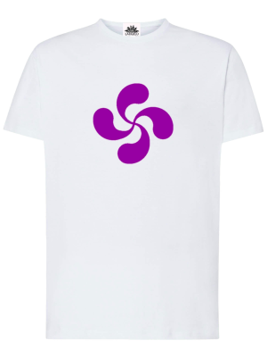 Camiseta Lauburu Morado Blanca infantil - Trajes Regionales