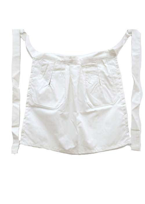 Delantal Bebe Aldeana Liso Blanco - Trajes Regionales Vascos