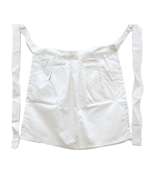 Delantal Aldeana Liso Blanco - Trajes Regionales Vascos