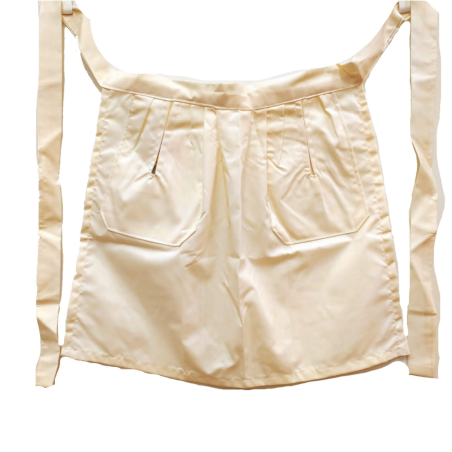 Delantal Aldeana Liso Beige - Trajes Regionales Vascos