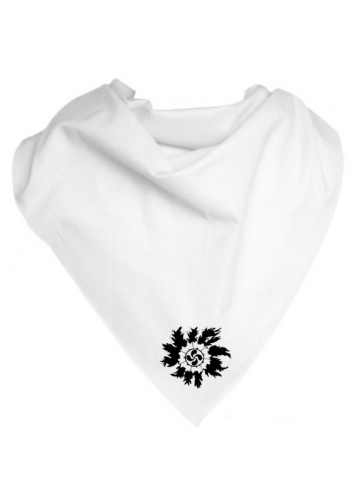 Pañuelo Blanco con Eguzkilore y Lauburu Negro