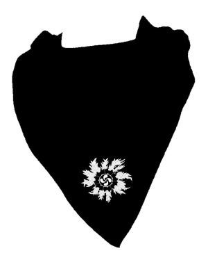 Pañuelo Negro con Eguzkilore y Lauburu Motas