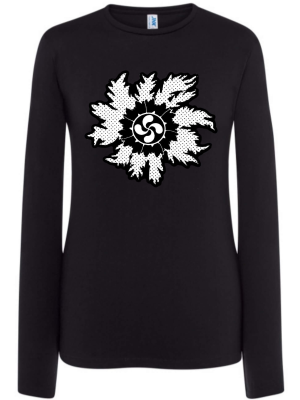 Camiseta Eguzkilore Motas Negra Manga Larga