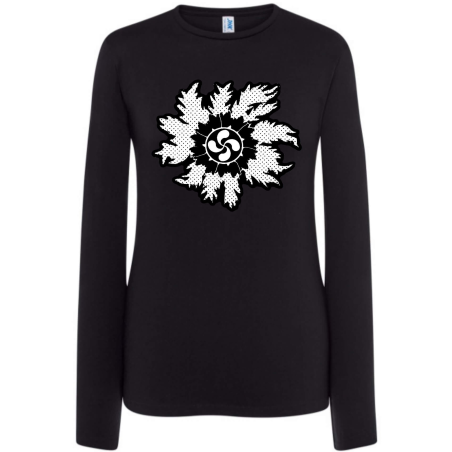 Camiseta Eguzkilore Motas Negra Manga Larga