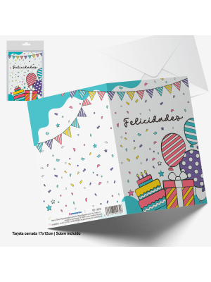 Tarjeta Felicidades Tarta