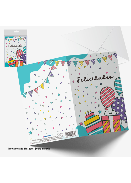 Tarjeta Felicidades Tarta