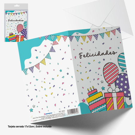 Tarjeta Felicidades Tarta