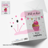Tarjeta Pide un deseo cupcake