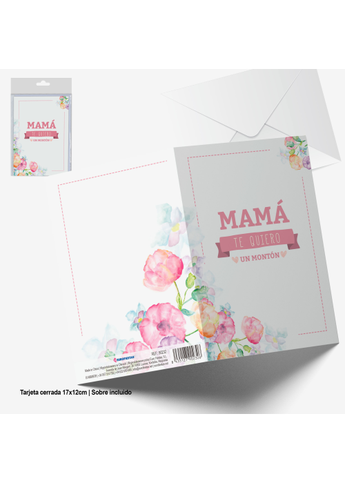Tarjeta Mama te quiero un monton