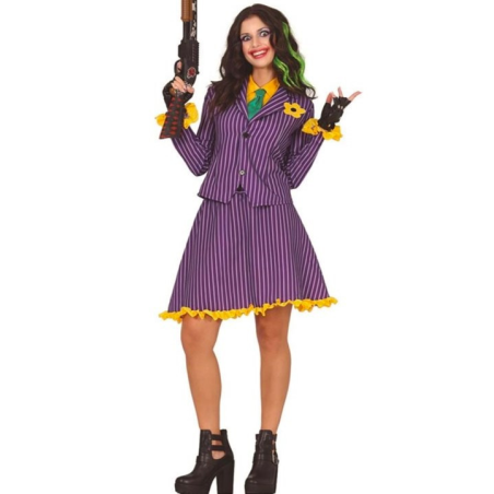 Disfraz de Joker Morado para Mujer - Disfraces Halloween Payasos