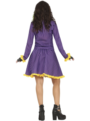 Disfraz de Joker Morado A Rayas Mujer