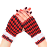 Guantes Rombos Rojo y Negro Cortos