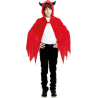 Capa de Diablo Roja con Capucha Infantil 90cm