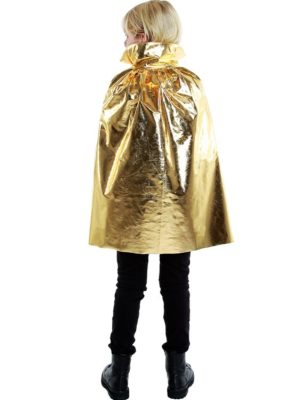 Capa Metalizada Dorada Infantil 90cm