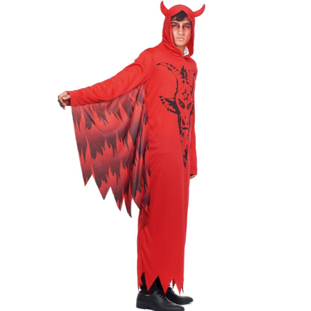 Disfraz de Demonio con Túnica y Capucha Adulto
