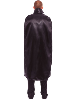 Capa Vampiro Dracula Negra Cuello Rojo Adulto 140cm