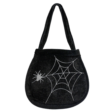 Bolso de Telaraña de Terciopelo Negro - Complementos de Halloween