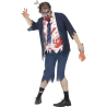 Disfraz de Zombie Estudiante Azul Hombre