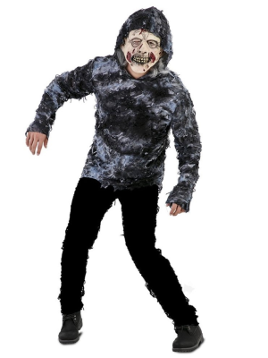 Disfraz de Zombie Camiseta con Capucha