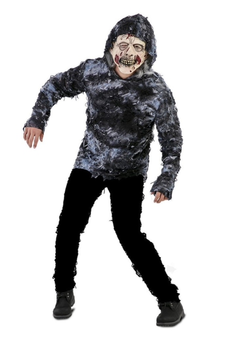 Disfraz de Zombie Camiseta con Capucha