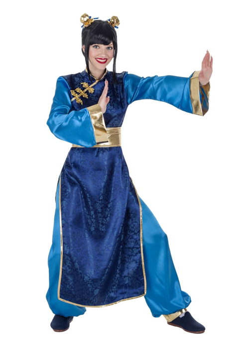 Disfraz de China Guerrera Azul Mujer - Disfraces Bola de Dragón