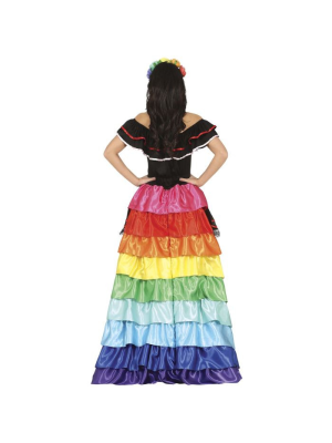 Disfraz de Catrina Largo Colores