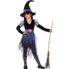 Disfraz de Bruja Morada Brillos Infantil