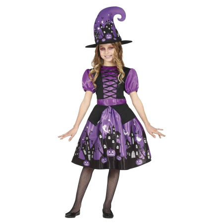 Disfraz de Bruja Morada Dibujos Infantil