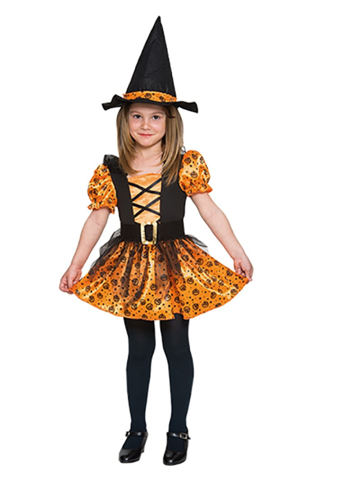 Disfraz de Bruja Calabazas Infantil