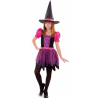 Disfraz de Bruja Rosa Tul Infantil