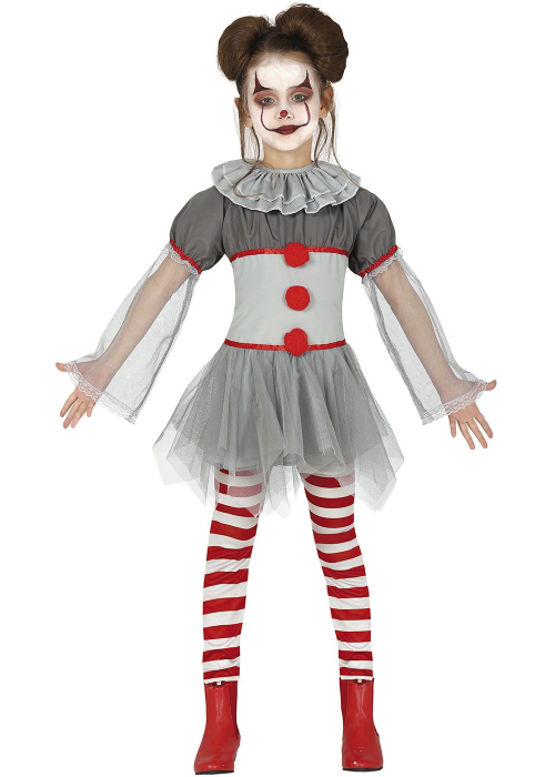 Disfraz De Payasa Asesina IT gris Infantil - Disfraces de Halloween Pennywise