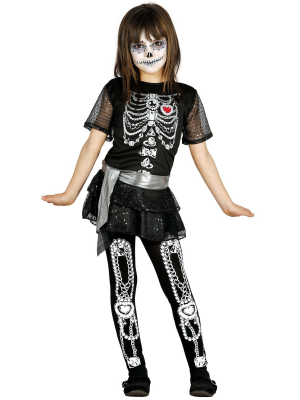 Disfraz de Catrina Vestido Infantil - Disfraces Calaveras y Esqueletos