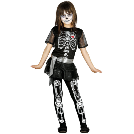 Disfraz de Catrina Vestido Infantil - Disfraces Calaveras y Esqueletos
