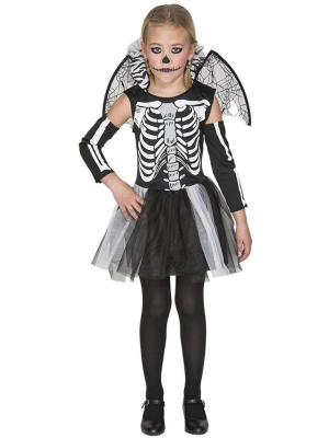 Disfraz de Catrina Tutu y Alas Infantil - Disfraces Calaveras y Esqueletos