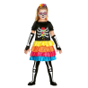 Disfraz de Catrina Colores Infantil
