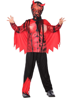 Disfraz de Diablo Con Capa y Mascara  Infantil