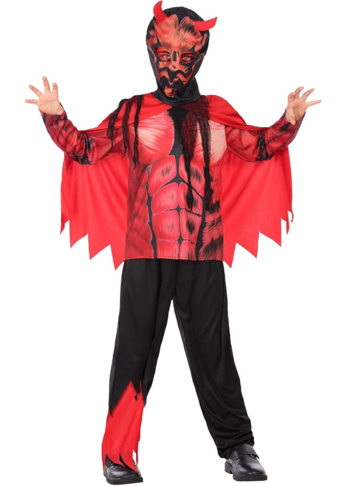 Disfraz de Diablo Con Capa y Mascara  Infantil