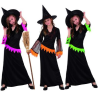Disfraz de Bruja Larga Colores Infantil