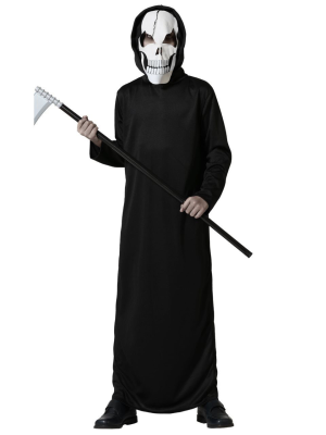Disfraz de Esqueleto Tunica Negra Infantil - Disfraces Calaveras y Catrinos