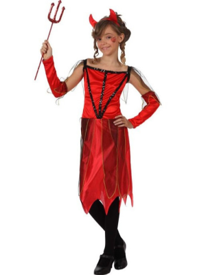 Costume female Devil Disco kids