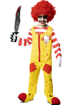 Disfraz de Payaso Asesino Burger infantil