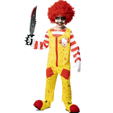 Disfraz de Payaso Asesino Burger infantil