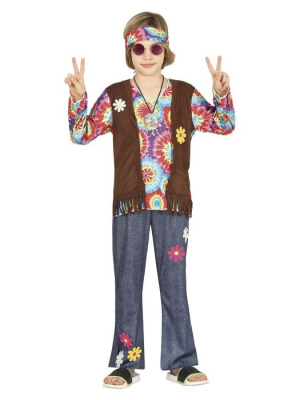 Disfraz de Hippie Flecos Chico Infantil