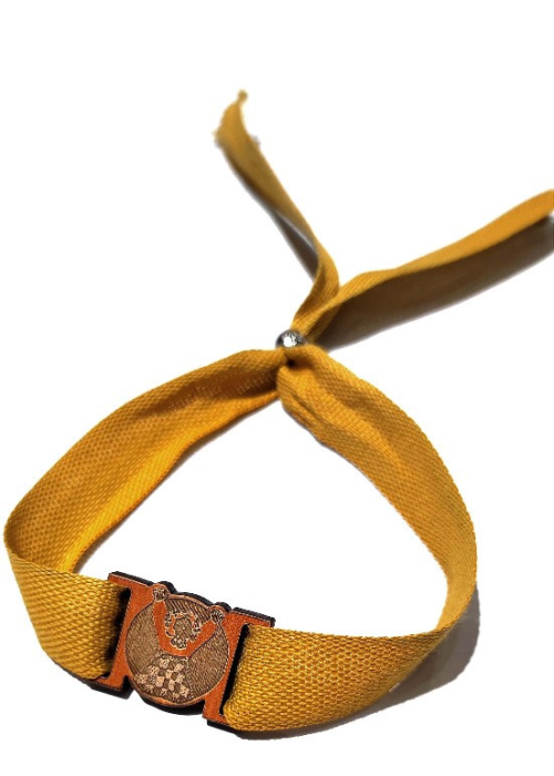 Pulsera Marijaia Madera Amarilla - Euskal Jantziak